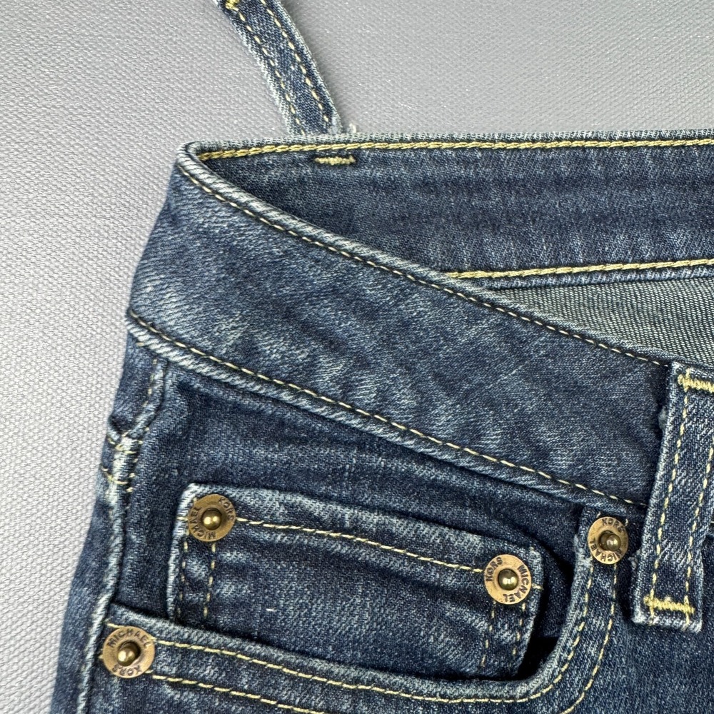 Michael Kors Jeans Women's 4 Bootcut Blue Faded Denim Dark Wash Classic - Picture 4 of 16